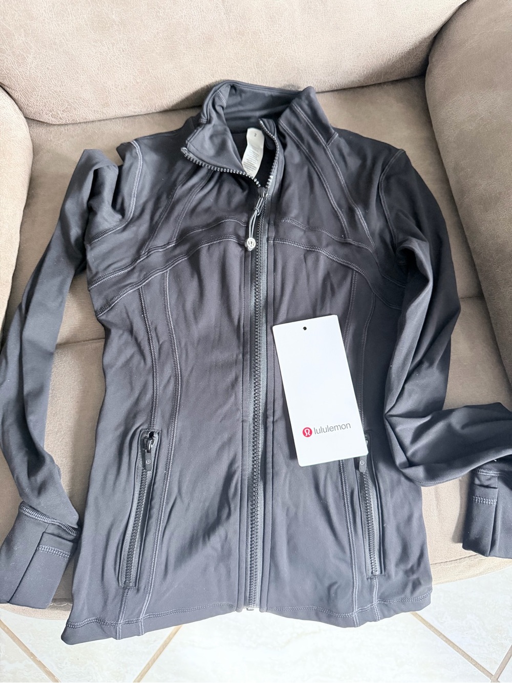 lululemon athletica Women's Charcoal Gray Full-Zip Utility Jacket